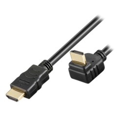 Cavo HDMI High Speed con Ethernet A A M M Angolato 1 m Nero