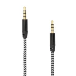 Cavo Audio Stereo Jack 3.5 mm M M 1,5m Nero