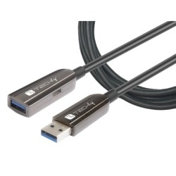 Cavo Ottico Attivo USB 3.0 SuperSpeed Active Optical Cable USB A M F 10m Nero