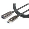 Cavo Ottico Attivo USB 3.0 SuperSpeed Active Optical Cable USB A M F 50m Nero