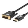 Cavo Monitor DisplayPort Maschio a DVI Maschio Passivo 1m Nero