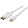 Cavo Mini DisplayPort Maschio a DisplayPort Maschio 4K 60Hz 1m Bianco