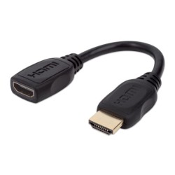 Cavo Prolunga HDMI High Speed con Ethernet 15cm Nero