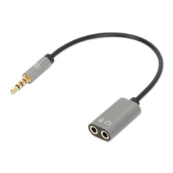 Cavo Adattatore per Cuffie con Splitter Audio Stereo AUX 20cm