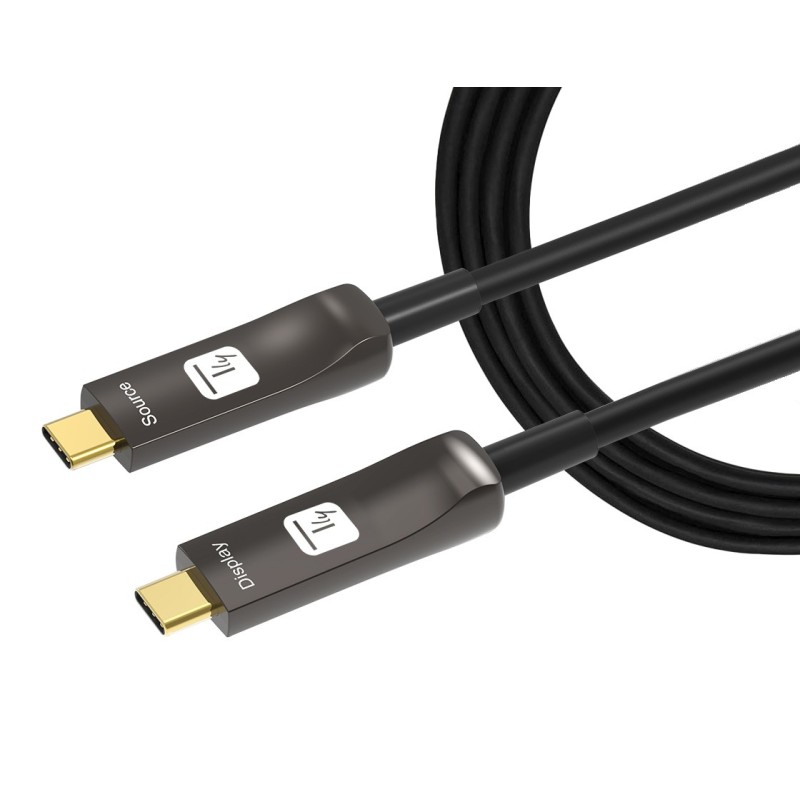 Cavo Audio Video Ottico Attivo USB C M M AOC Fibra Ottica 4K 10m