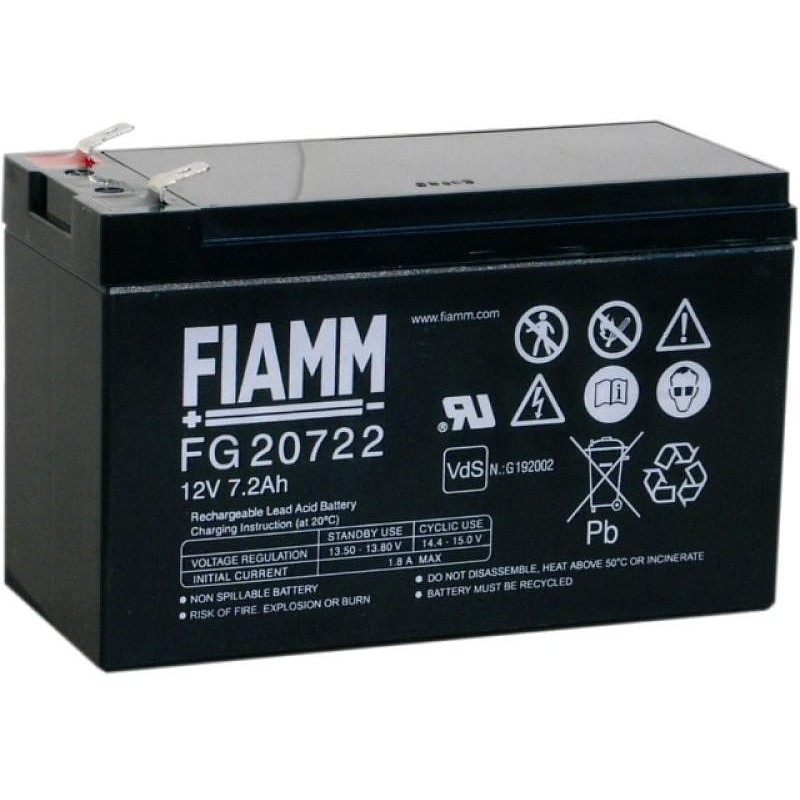 Batteria al Piombo 12V 7,2Ah (Faston 6,3mm)