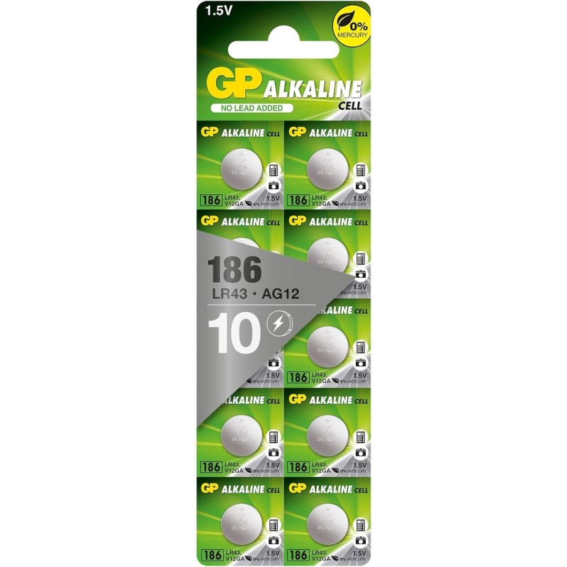 Blister 10 Batterie Alcaline Specialistiche a Bottone LR43