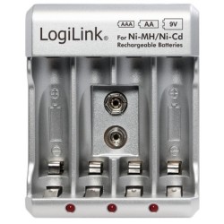 Caricabatterie per AA / AAA / 9V Ni-MH / Ni-Cd