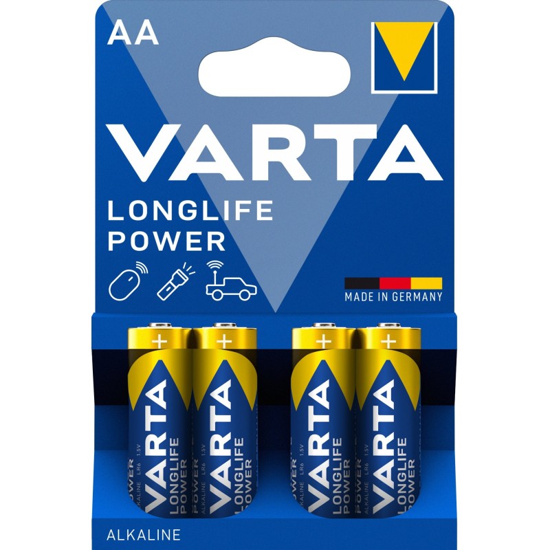 Blister 4 Batterie 1.5V Longlife Power Alcalina Stilo AA