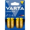 Blister 4 Batterie 1.5V Longlife Alcalina Stilo AA