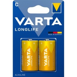 Blister 2 Batterie 1.5V Longlife Alcalina C Mezza Torcia