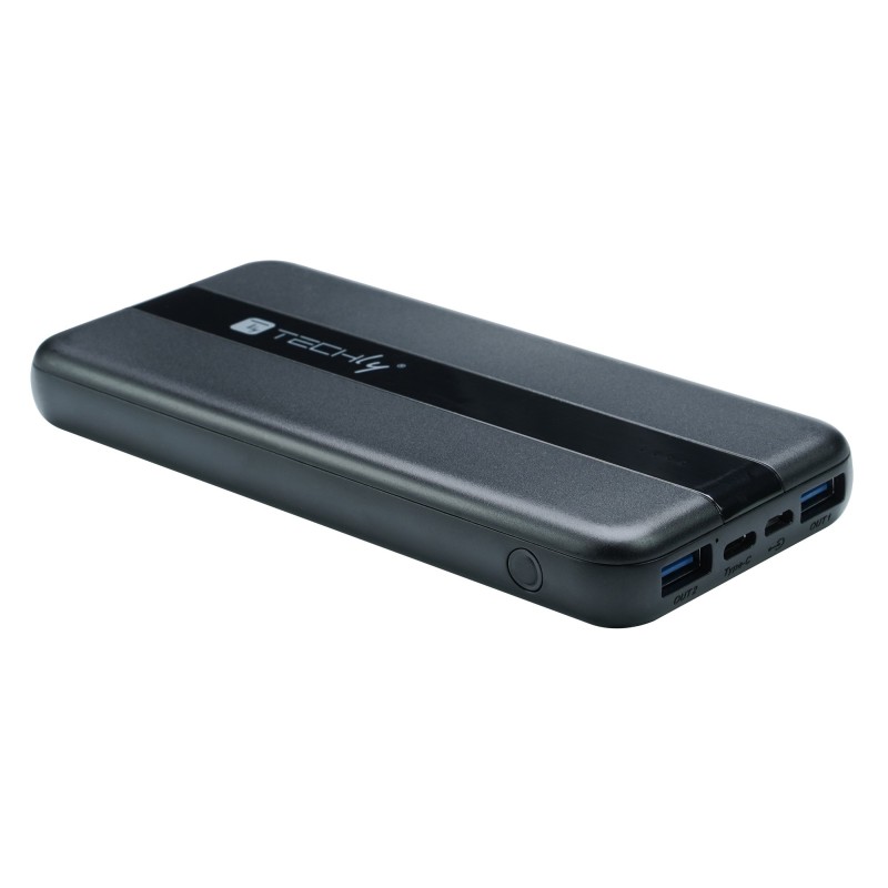 Power Bank  Smartphone 10000 mAh 20W USB-C 3 Porte Output con Cavo