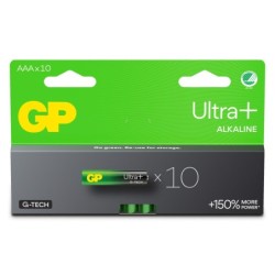 Confezione 10 Batterie GP Ultra Plus Alcaline Ministilo AAA 24AUP/LR03