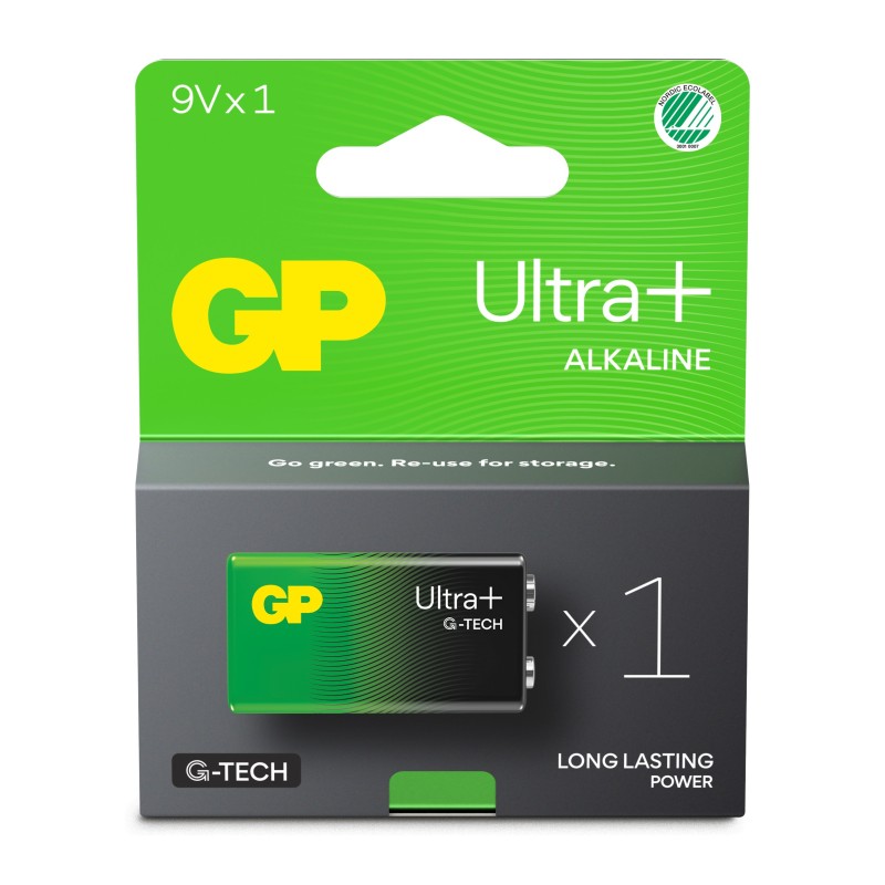 Batteria GP Ultra Plus Alcalina 9V 1604AUP/6LF22