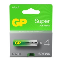 Confezione 4 Batterie GP Super Alcaline Stilo AA 15A/LR6