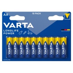 Confezione 10 Batterie Varta Longlife Power Stilo AA