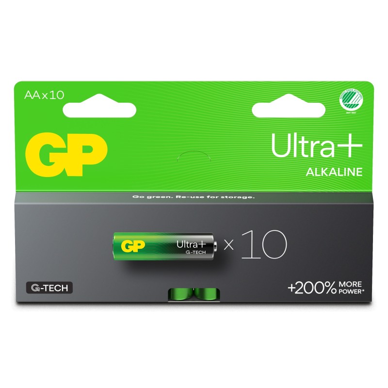 Confezione 10 Batterie GP Ultra Plus Alcaline Stilo AA 15AUP/LR6