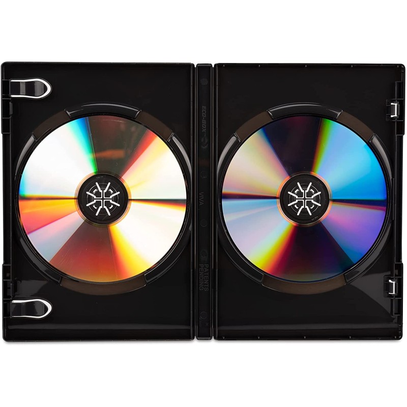 Custodia Doppia per DVD/CD BOX  Nero