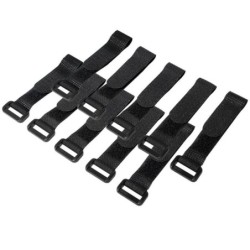 Fascette Fermacavo Nero in Velcro Set da 10 pz