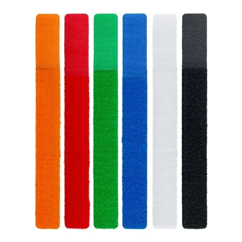 Fascette Fermacavo Multicolor in Velcro Set da 6 pz