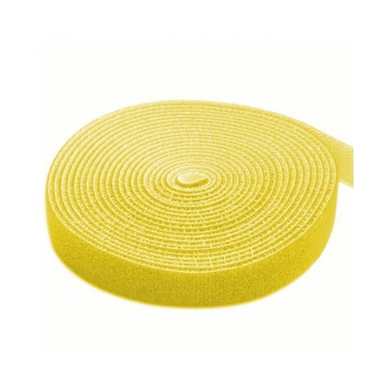 Rotolo di Feltro Adesivo Gestione cavi Lunghezza 4m Larghezza 16mm Giallo